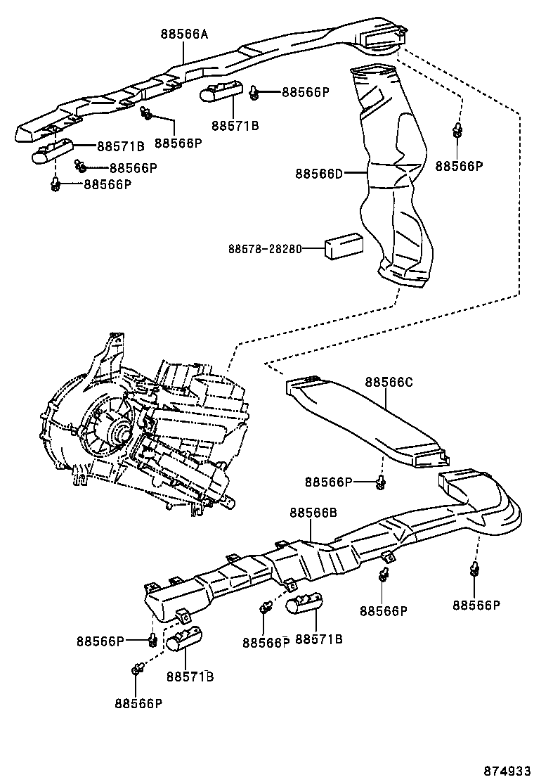  ESTIMA HYBRID |  HEATING AIR CONDITIONING CONTROL AIR DUCT