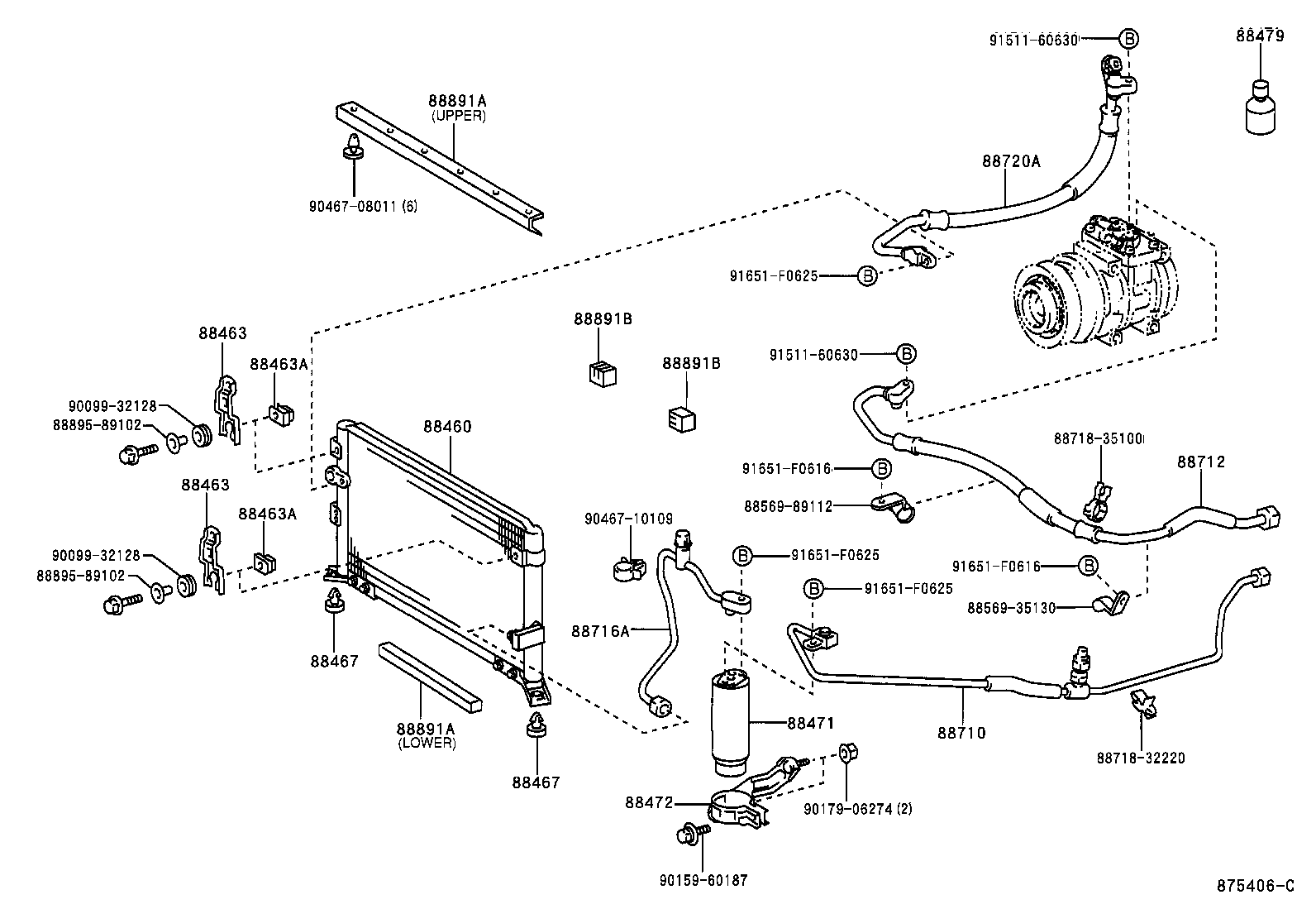  HILUX |  HEATING AIR CONDITIONING COOLER PIPING