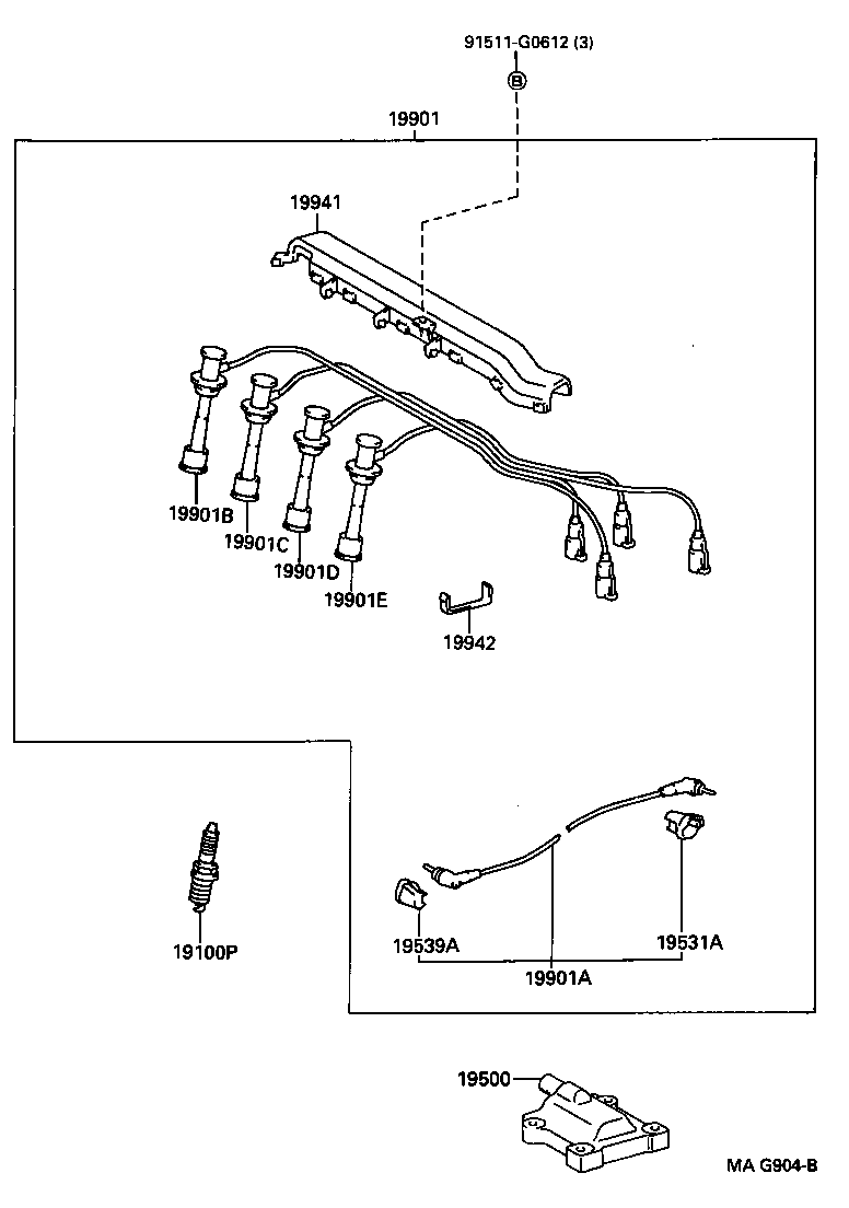  CARINA ED |  IGNITION COIL SPARK PLUG