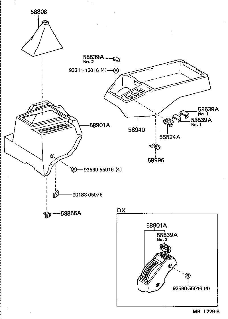  LITE TOWNACE TRUCK |  CONSOLE BOX BRACKET