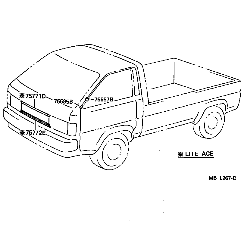  LITE TOWNACE TRUCK |  MOULDING