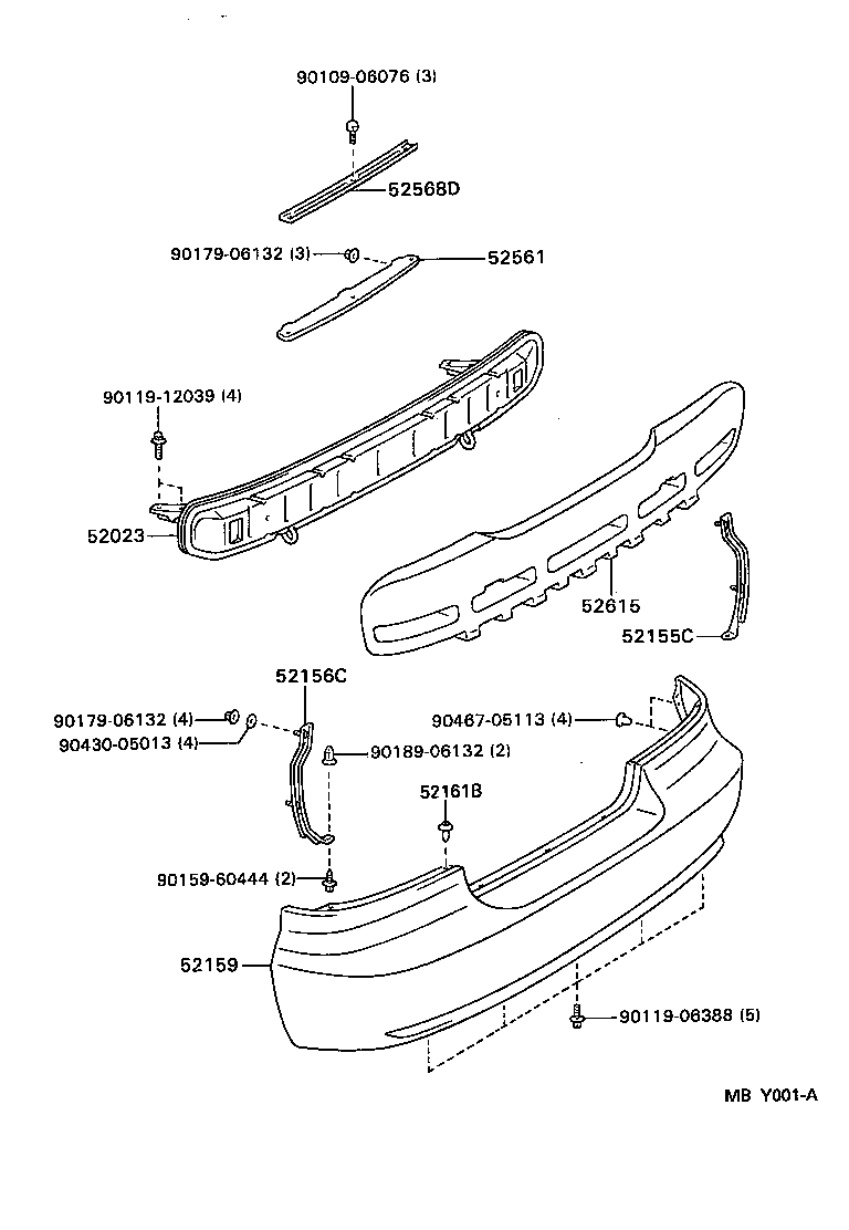  CURREN |  REAR BUMPER BUMPER STAY