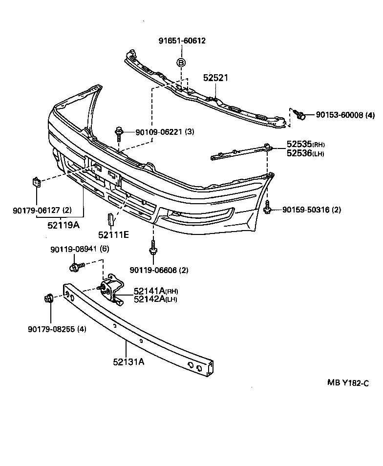  CAMRY VISTA |  FRONT BUMPER BUMPER STAY