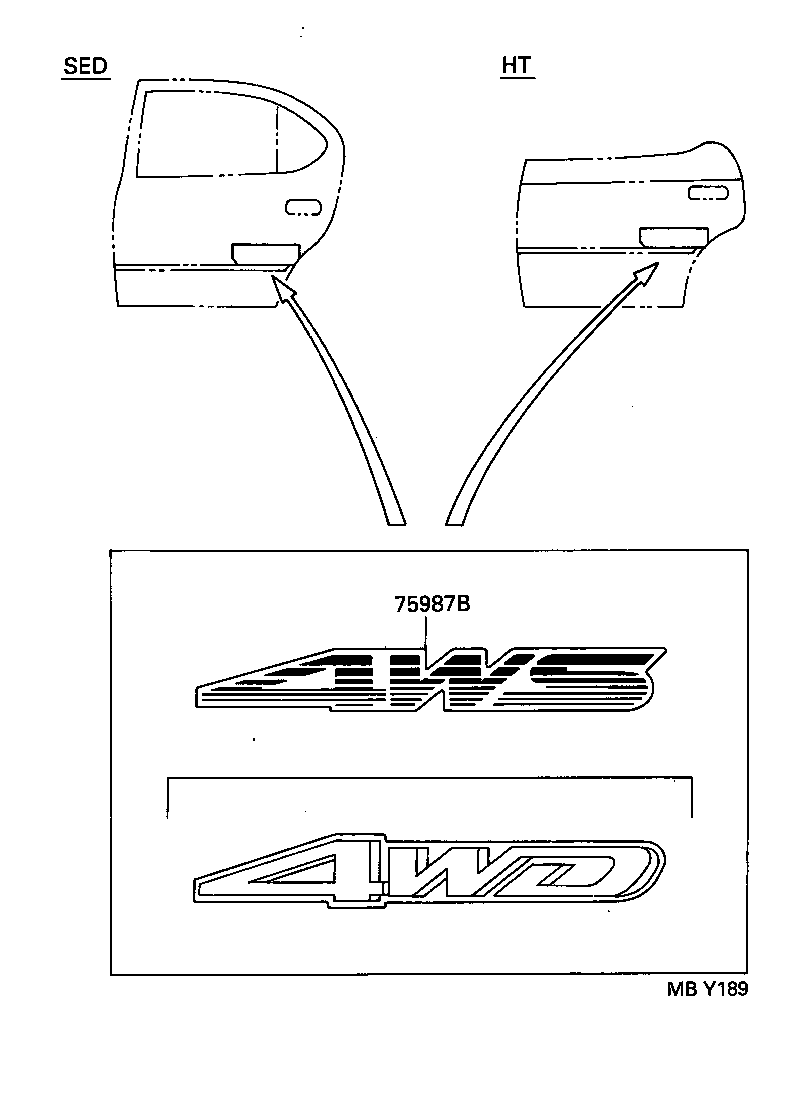  CAMRY VISTA |  BODY STRIPE