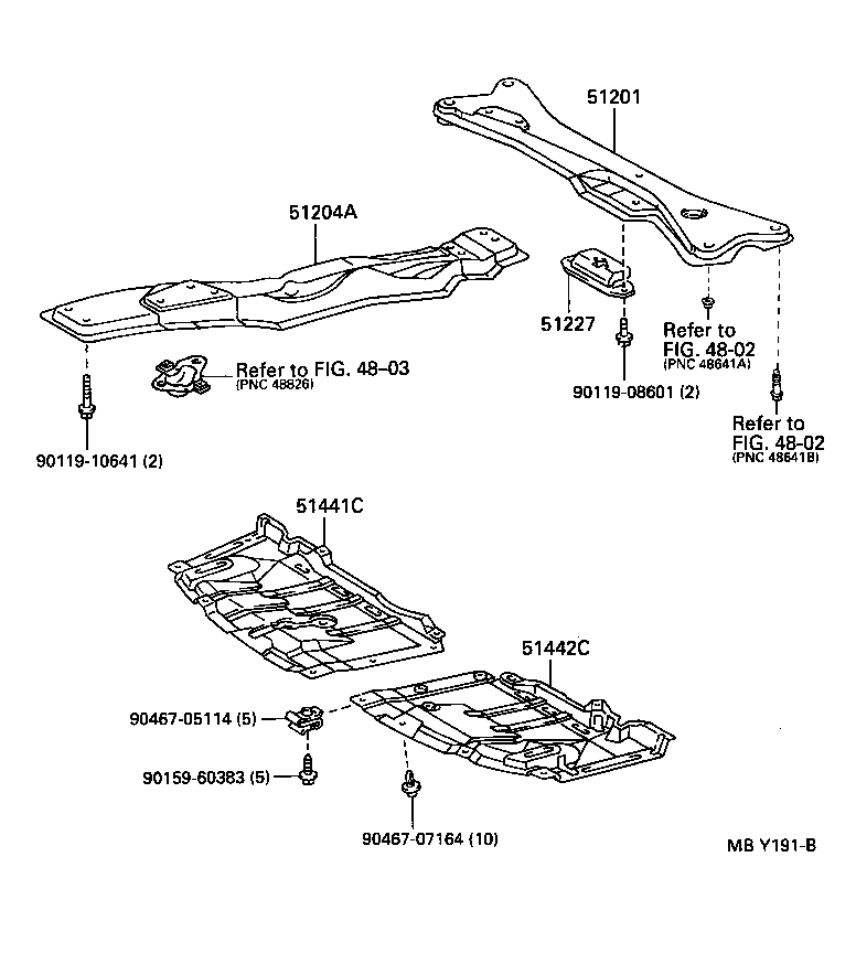  CAMRY VISTA |  SUSPENSION CROSSMEMBER UNDER COVER