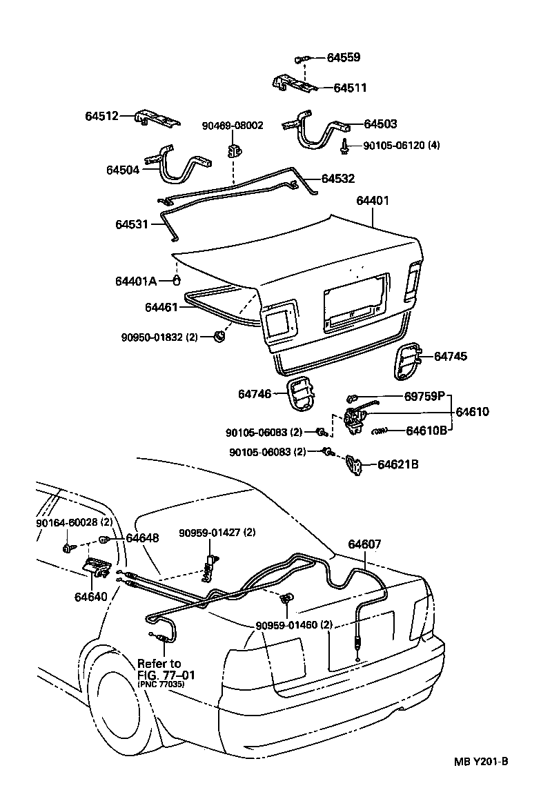  CAMRY VISTA |  LUGGAGE COMPARTMENT DOOR LOCK