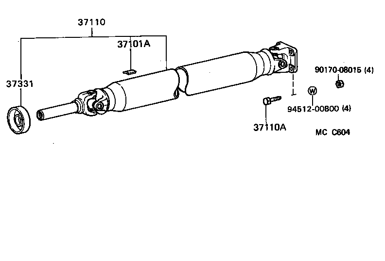  LITE TOWNACE TRUCK |  PROPELLER SHAFT UNIVERSAL JOINT