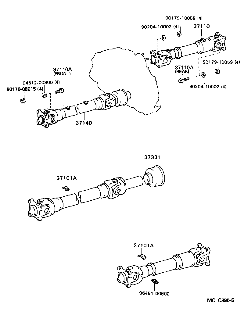  LITE TOWNACE TRUCK |  PROPELLER SHAFT UNIVERSAL JOINT