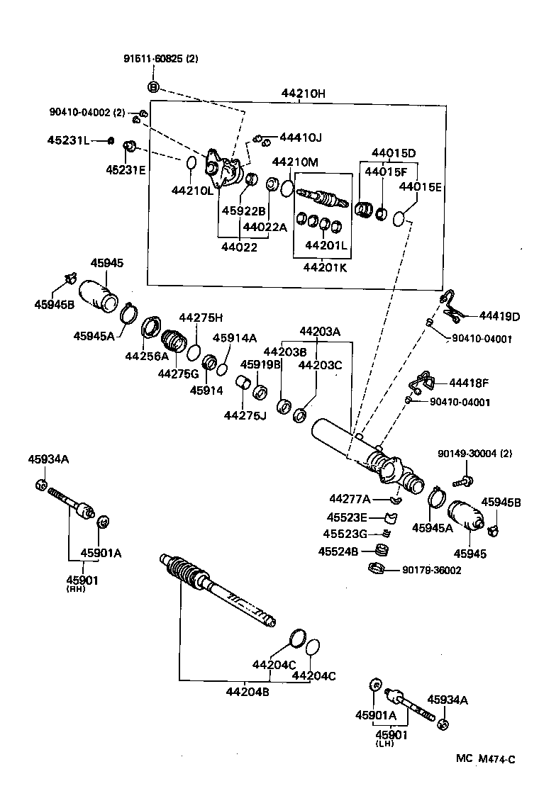  LITE TOWNACE TRUCK |  REAR STEERING GEAR 4WS