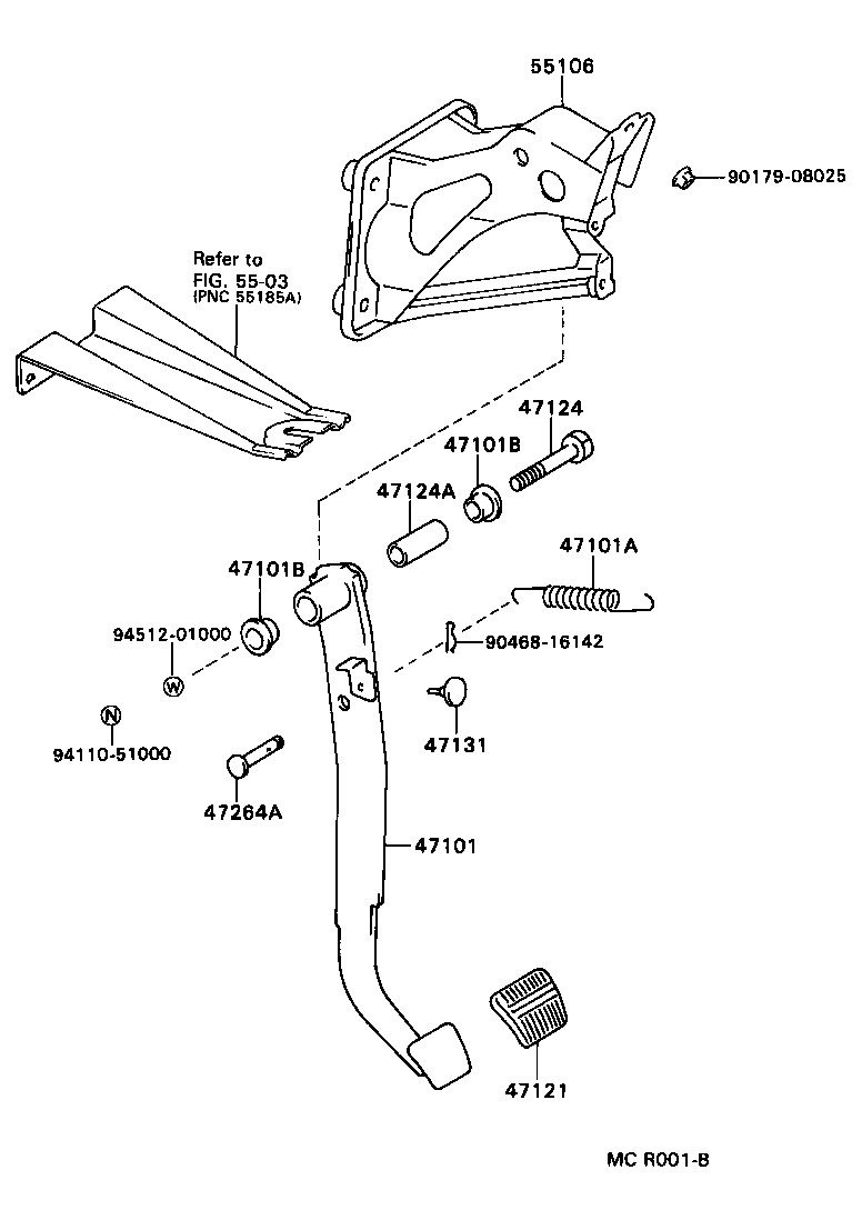  CELICA |  BRAKE PEDAL BRACKET