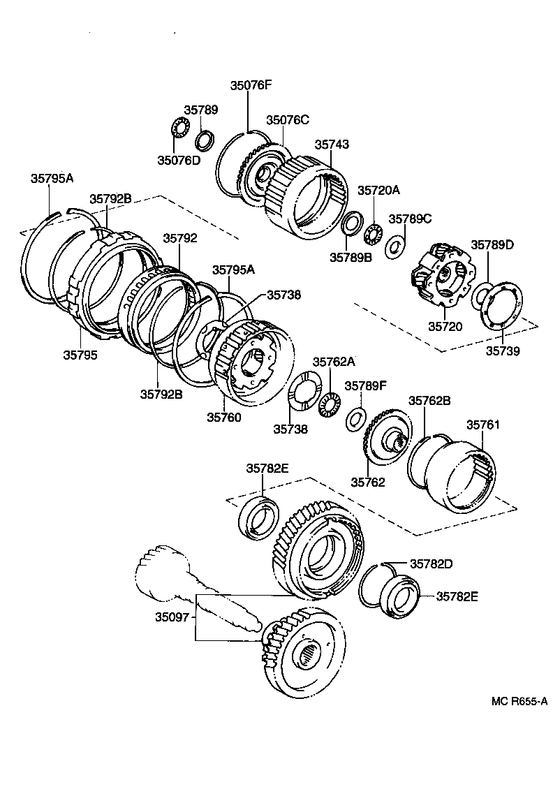 CAMRY VISTA | PLANETARY GEAR REVERSE PISTON COUNTER GEAR ATM