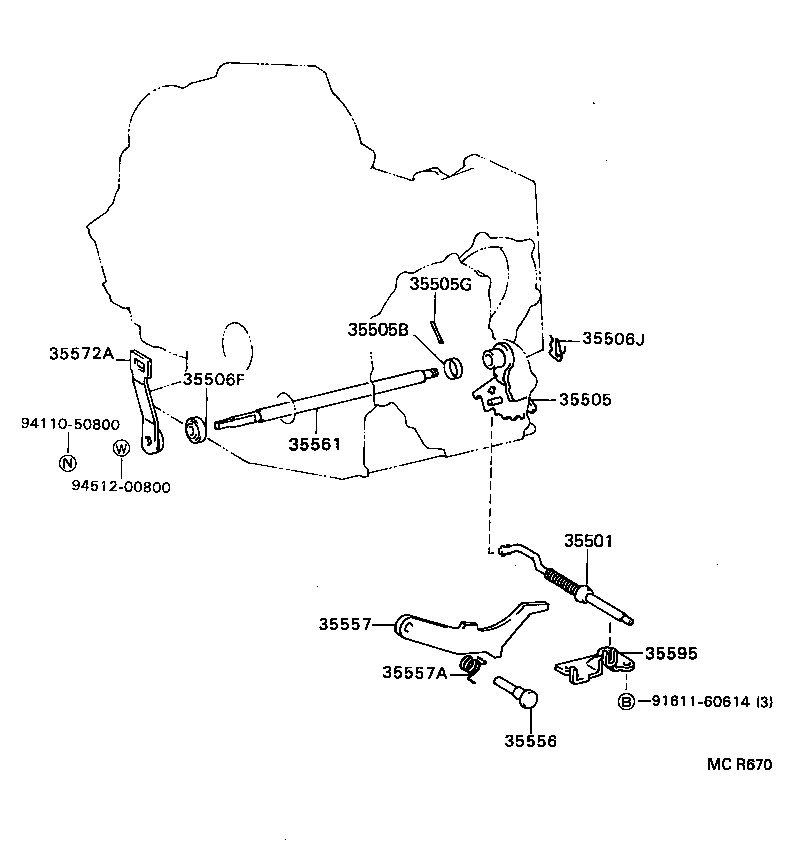 CAMRY VISTA |  THROTTLE LINK VALVE LEVER ATM
