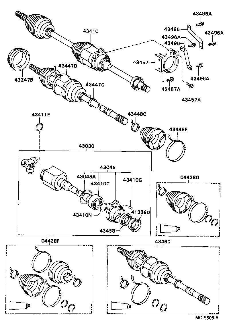  CAMRY VISTA |  FRONT DRIVE SHAFT