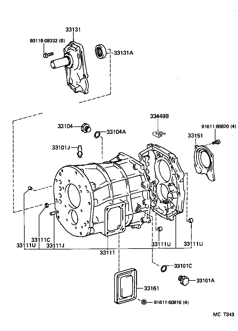  DYNA 150 TOYOACE G15 |  CLUTCH HOUSING TRANSMISSION CASE MTM