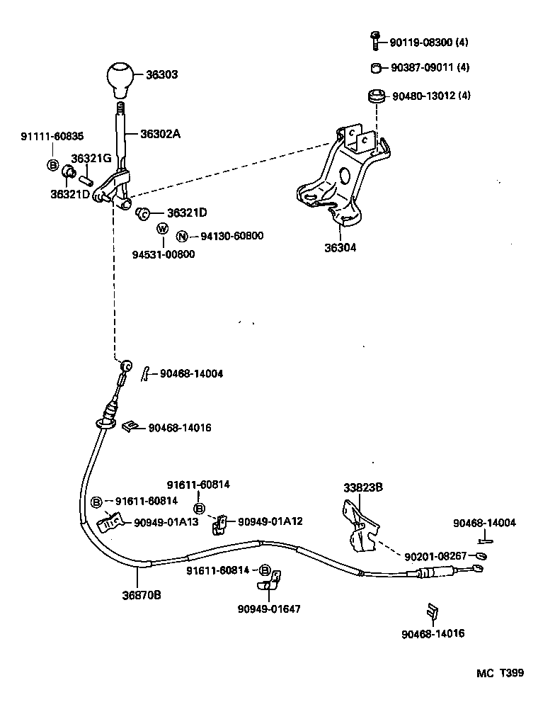  DYNA 150 TOYOACE G15 |  TRANSFER LEVER SHIFT ROD