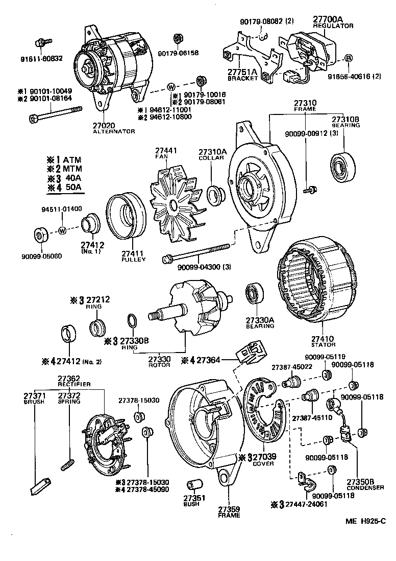  LITE TOWNACE TRUCK |  ALTERNATOR