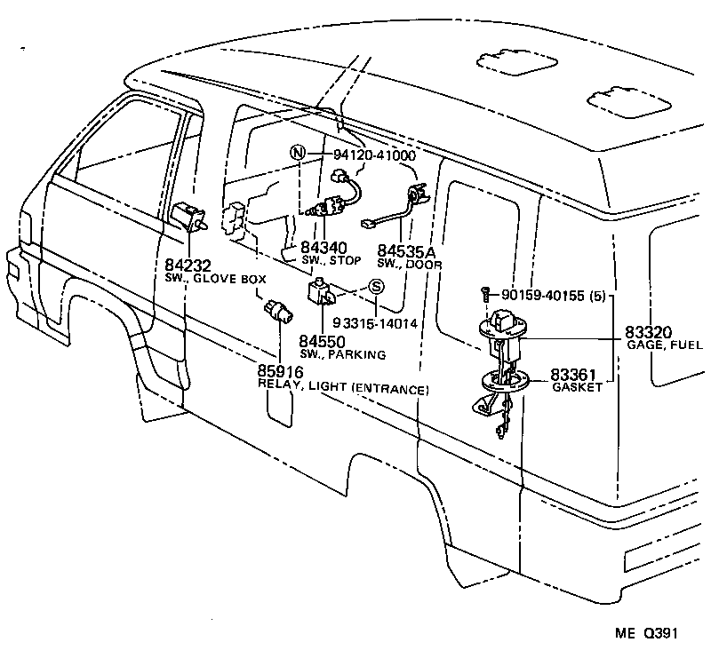  LITE TOWNACE TRUCK |  SWITCH RELAY COMPUTER
