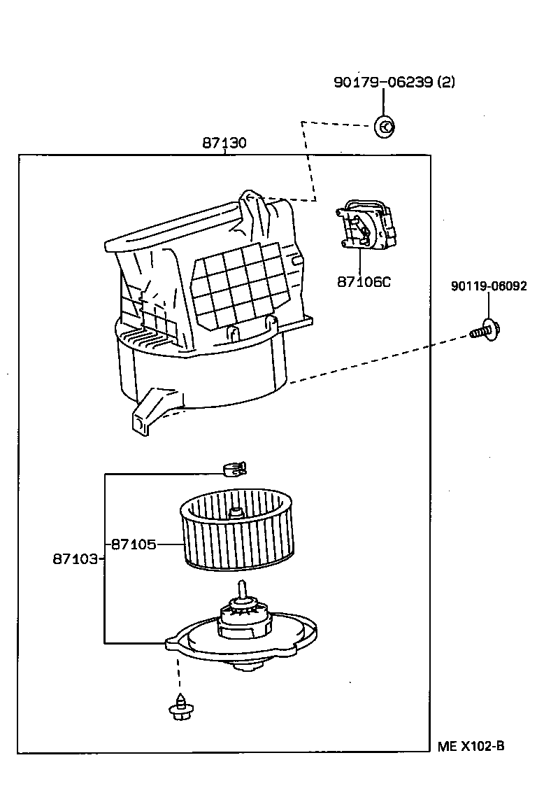  CELICA |  HEATING AIR CONDITIONING HEATER UNIT BLOWER