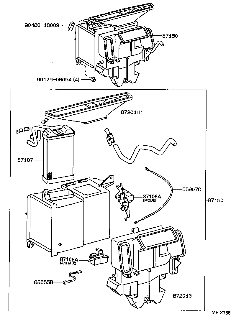  CAMRY VISTA |  HEATING AIR CONDITIONING HEATER UNIT BLOWER