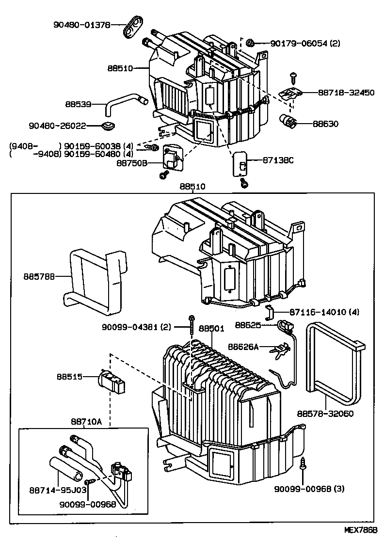  CAMRY VISTA |  HEATING AIR CONDITIONING COOLER UNIT