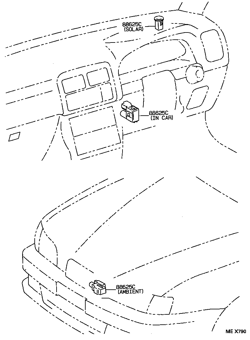  CAMRY VISTA |  HEATING AIR CONDITIONING CONTROL AIR DUCT