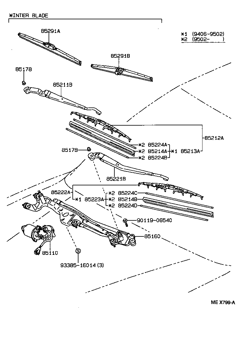  CAMRY VISTA |  WINDSHIELD WIPER