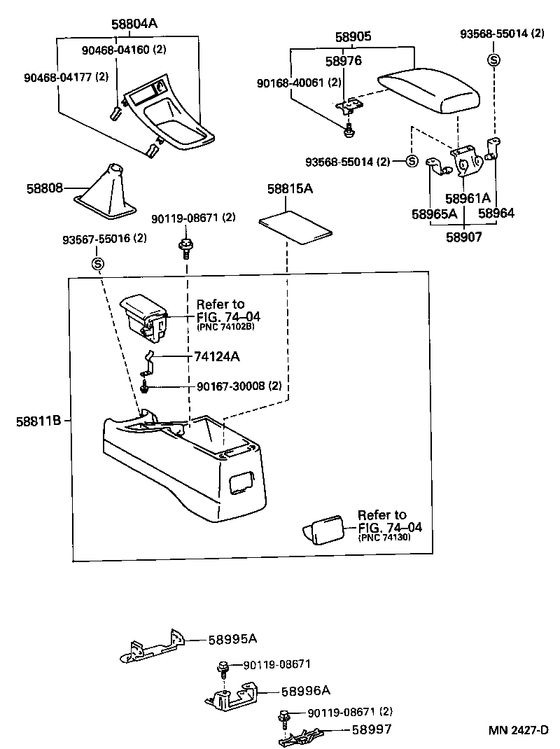  CELICA |  CONSOLE BOX BRACKET