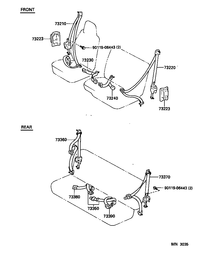  DYNA 150 TOYOACE G15 |  SEAT BELT