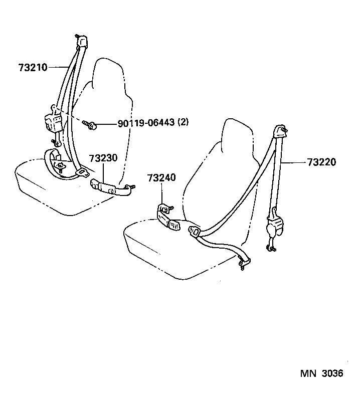  DYNA 150 TOYOACE G15 |  SEAT BELT