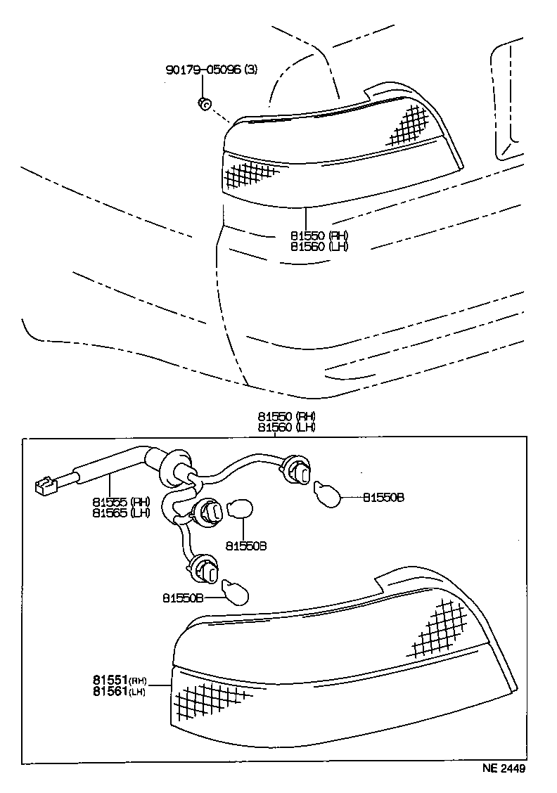  CAMRY VISTA |  REAR COMBINATION LAMP
