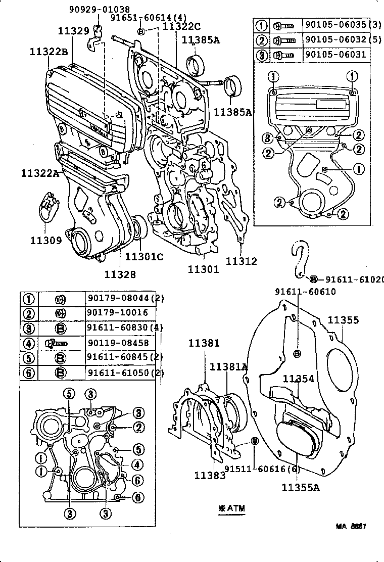  SUPRA |  TIMING GEAR COVER REAR END PLATE