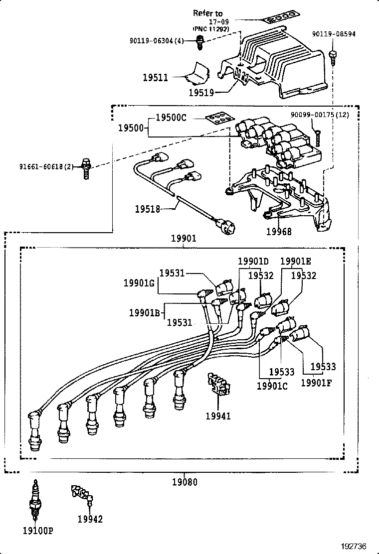  CROWN |  IGNITION COIL SPARK PLUG