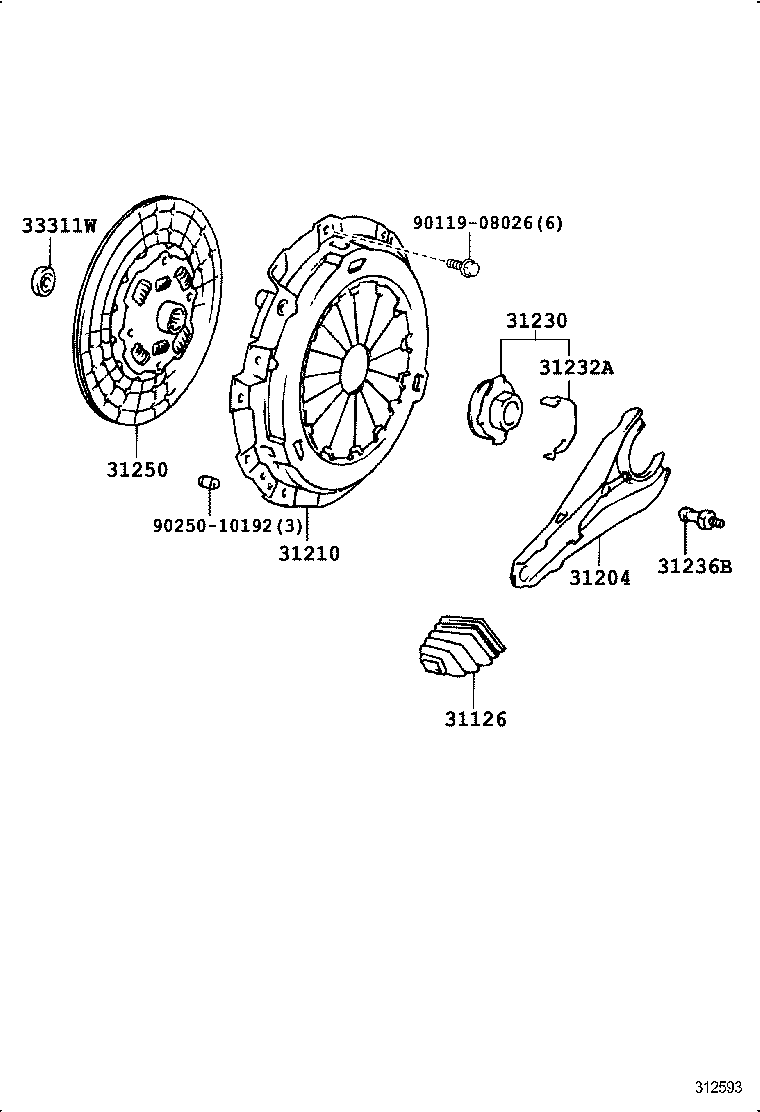  DYNA TOYOACE |  CLUTCH RELEASE FORK