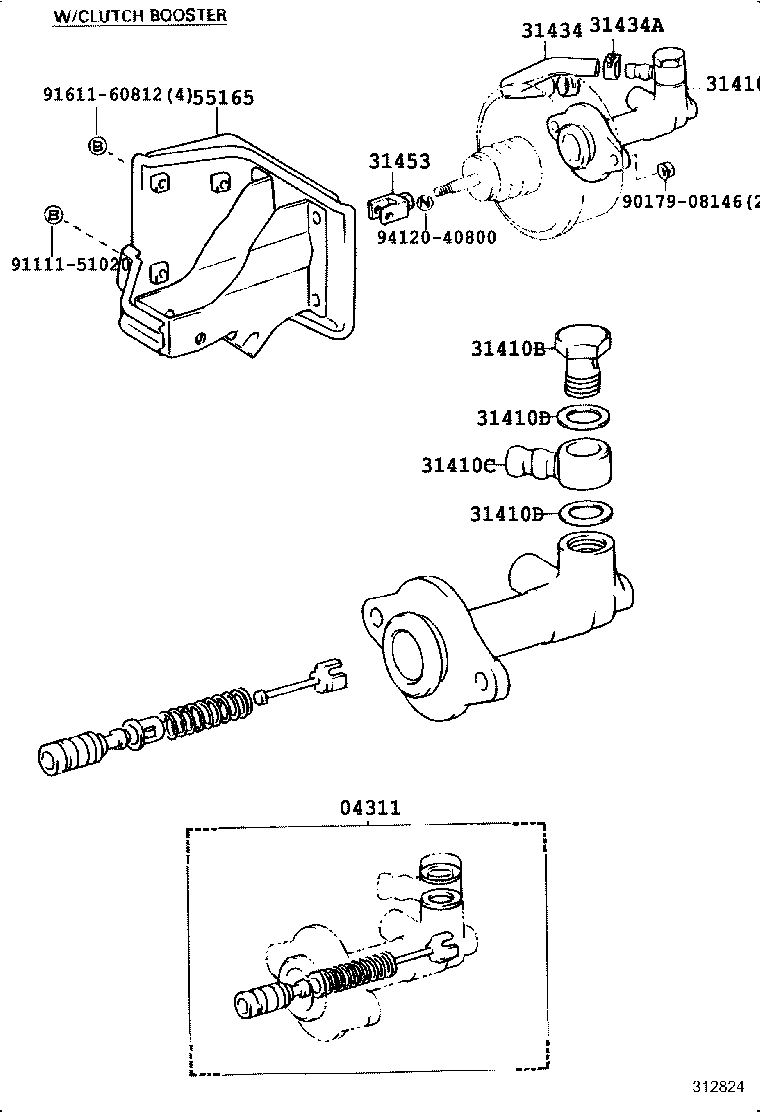  DYNA TOYOACE |  CLUTCH MASTER CYLINDER