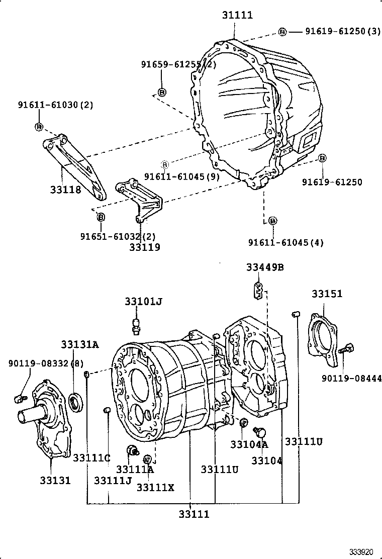  HIACE TRUCK |  CLUTCH HOUSING TRANSMISSION CASE MTM