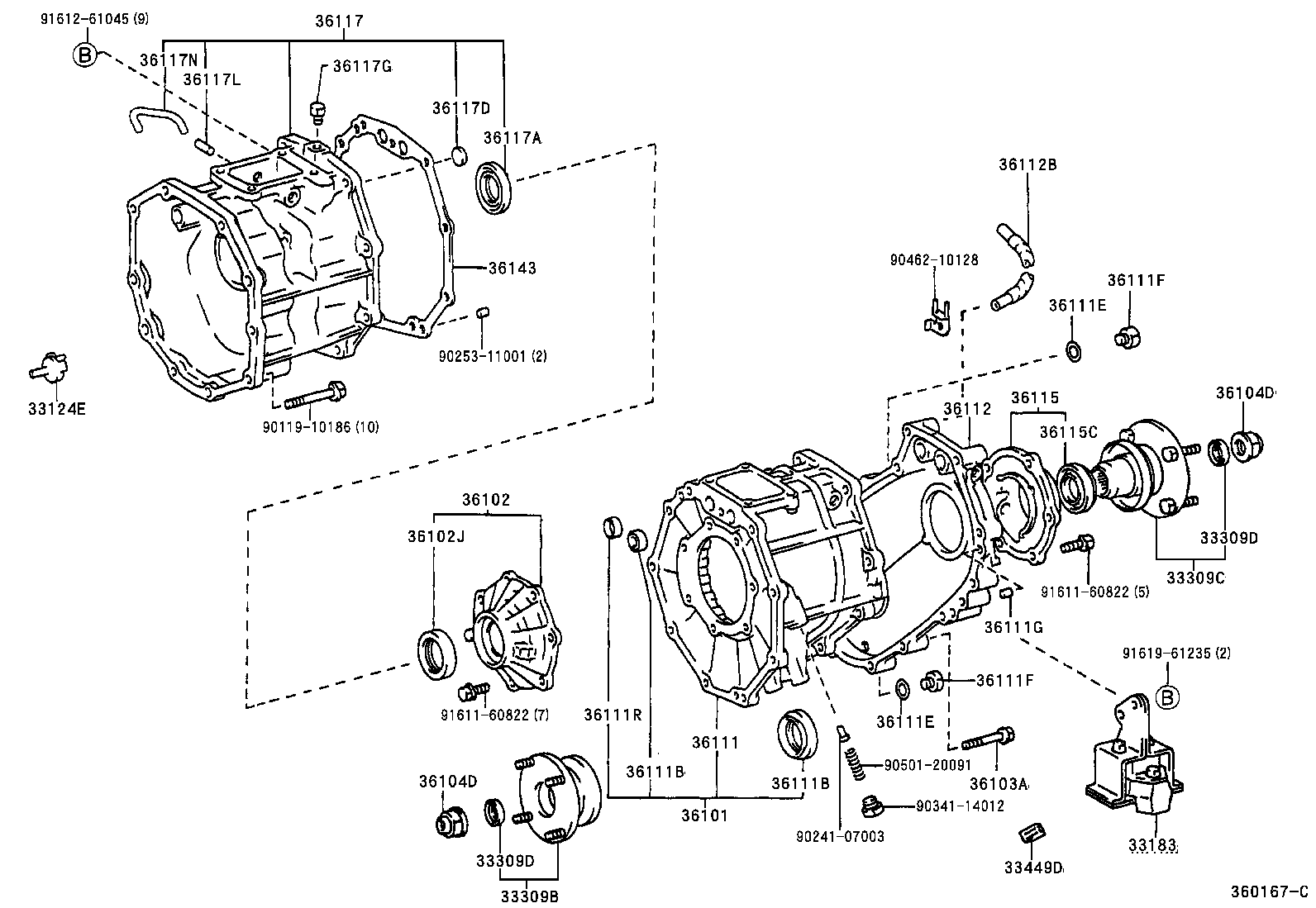  HILUX |  TRANSFER CASE EXTENSION HOUSING