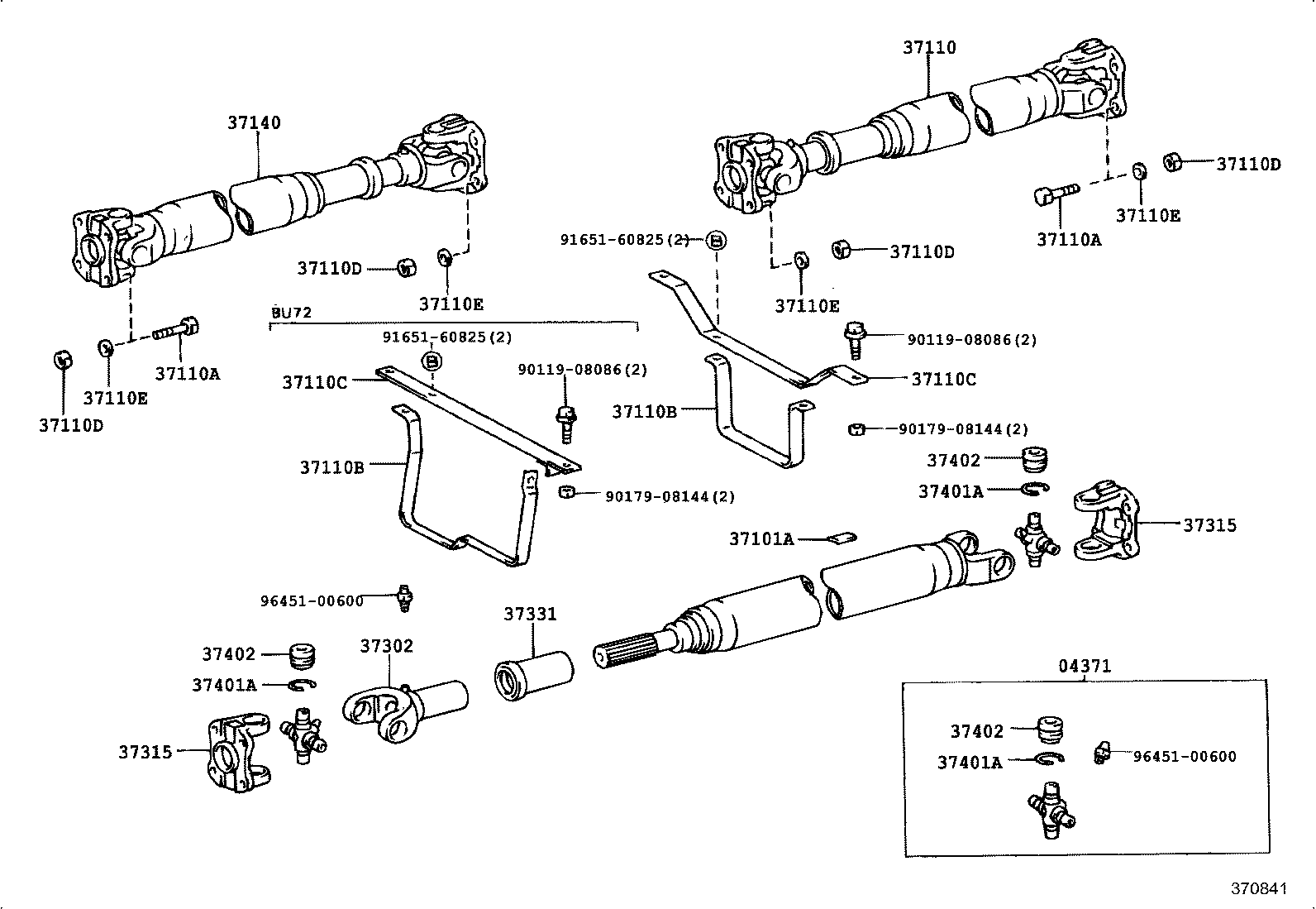  DYNA TOYOACE |  PROPELLER SHAFT UNIVERSAL JOINT