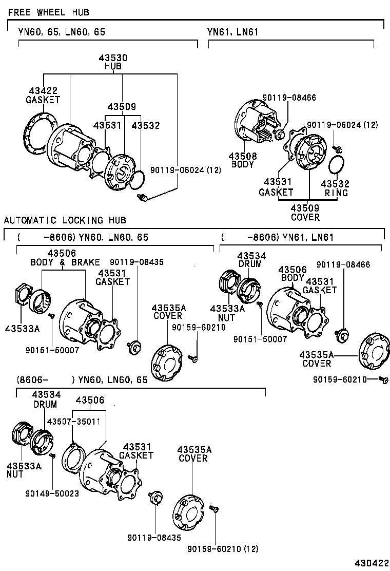  HILUX |  FRONT AXLE HUB