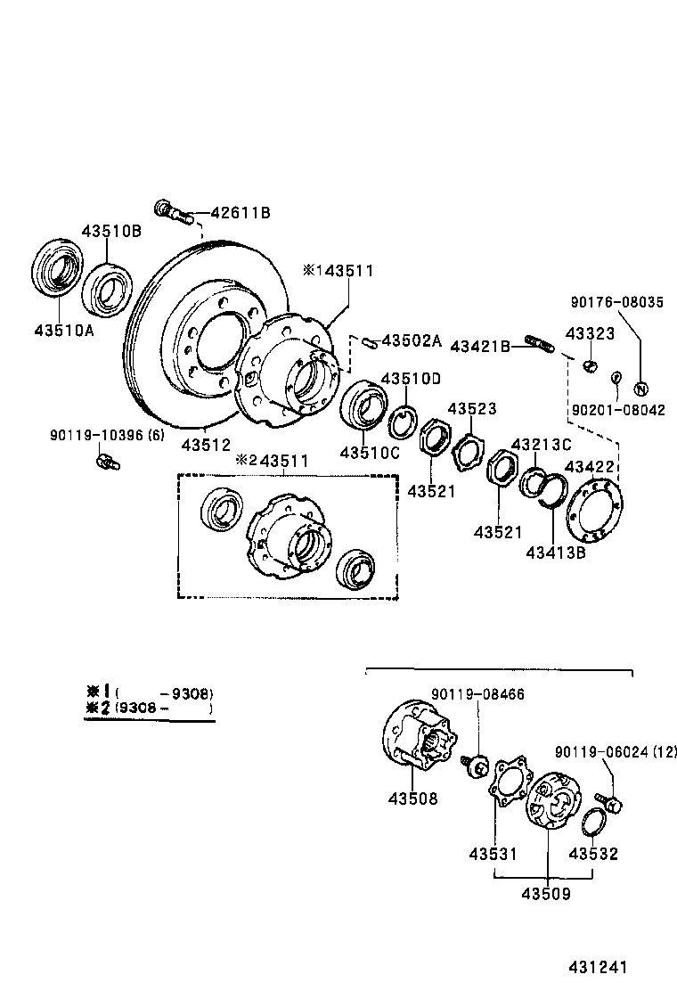  HIACE TRUCK |  FRONT AXLE HUB