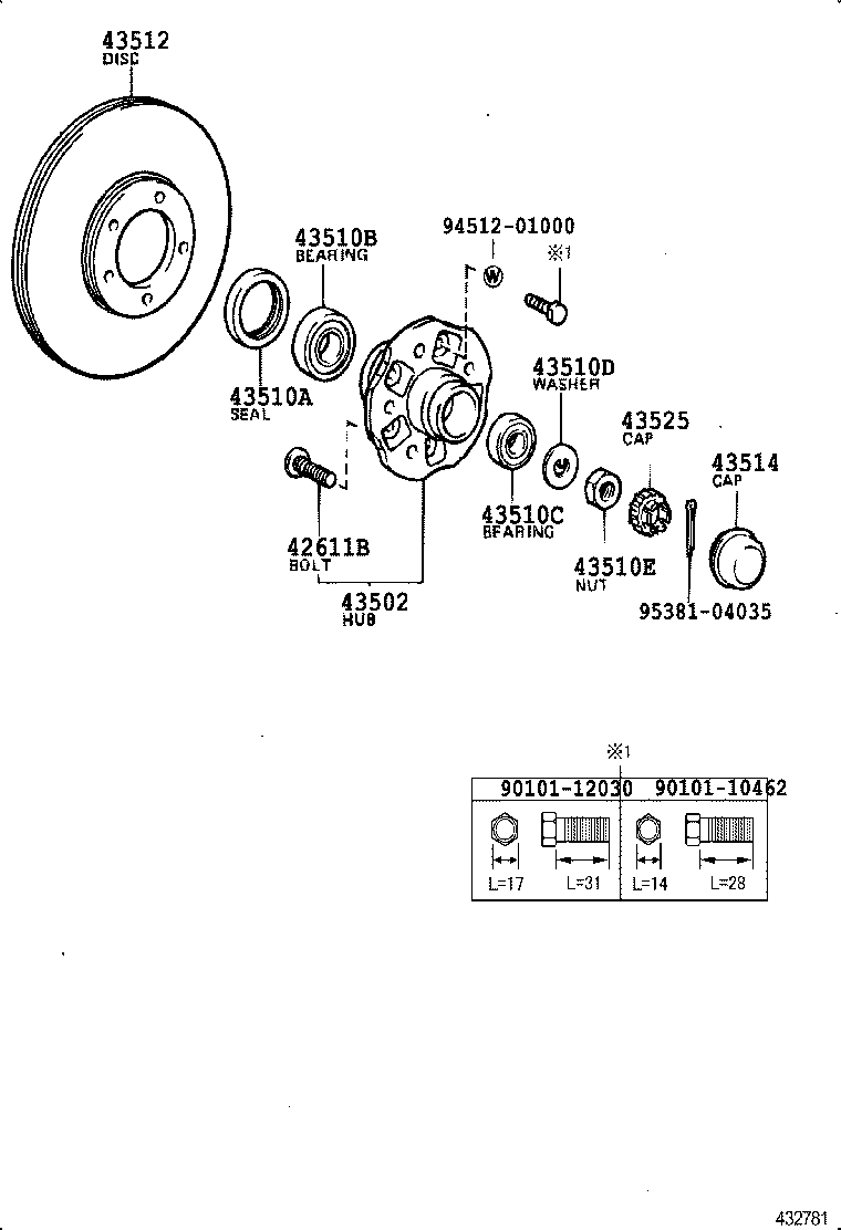  TOYOACE DYNA |  FRONT AXLE HUB