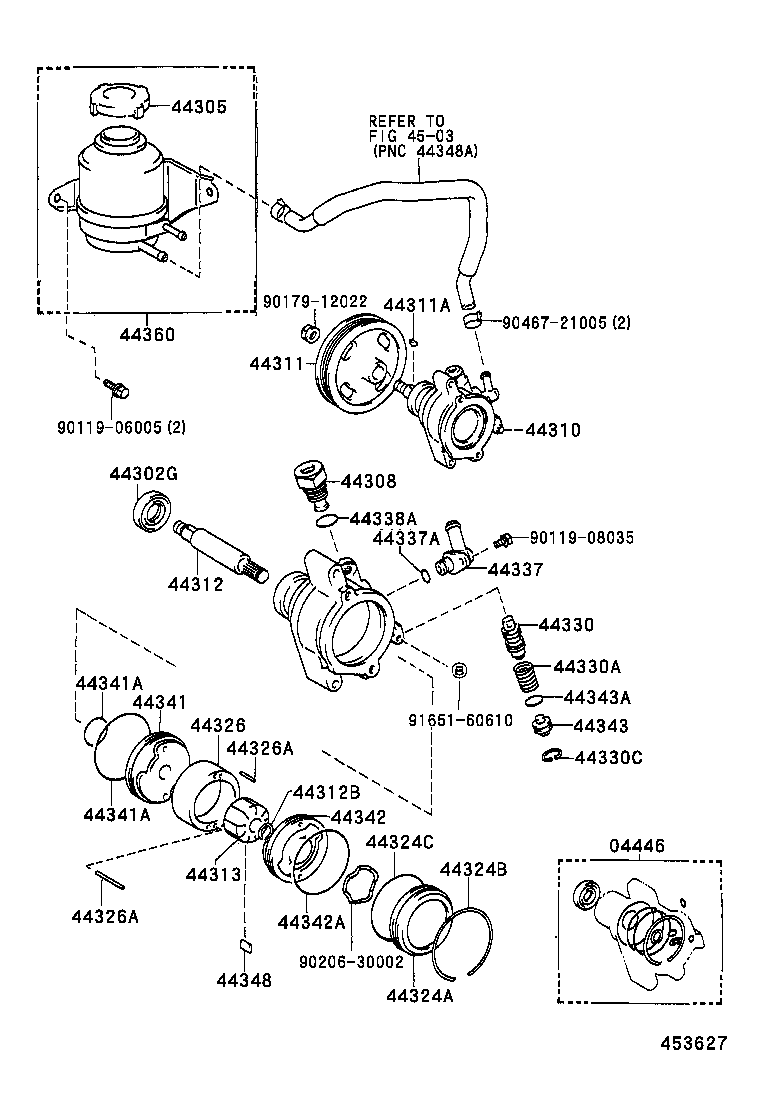  CAMRY VISTA |  VANE PUMP RESERVOIR POWER STEERING