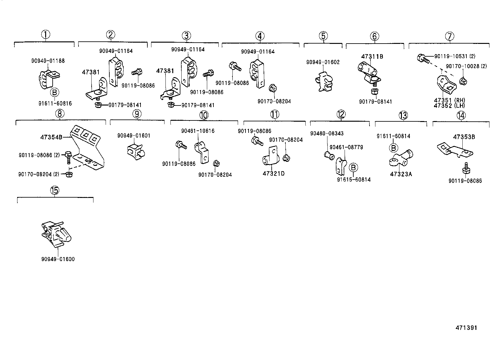  DYNA TOYOACE |  BRAKE TUBE CLAMP