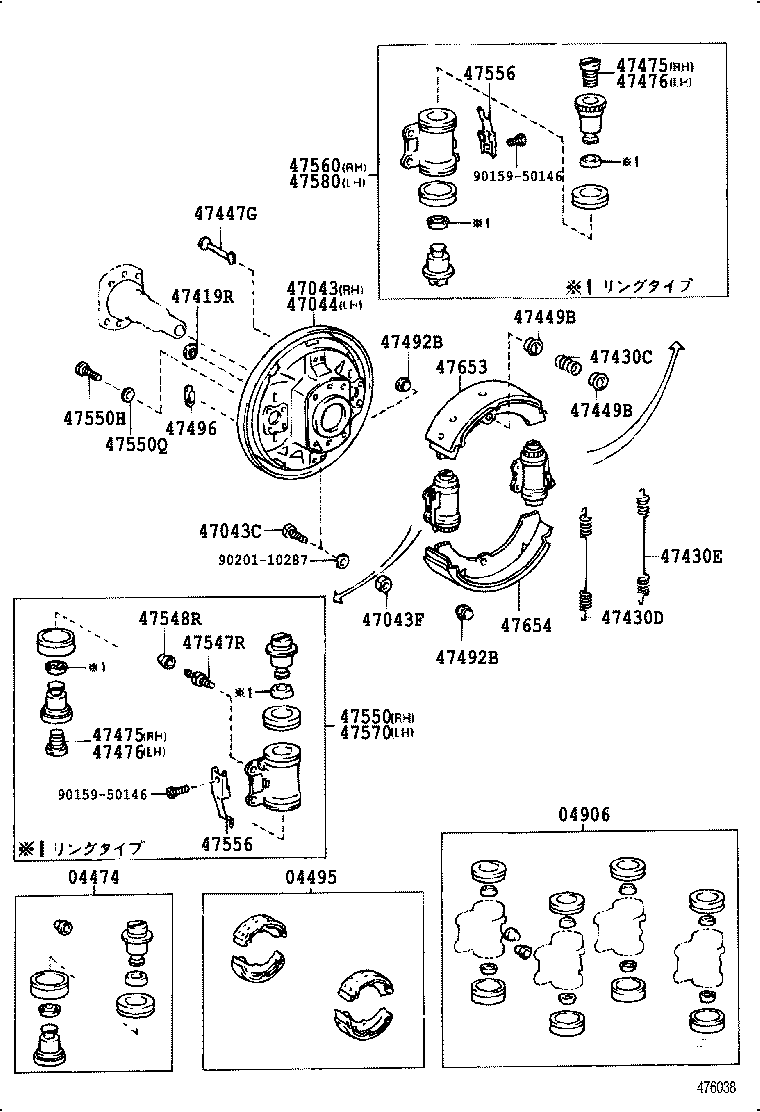  DYNA TOYOACE |  REAR DRUM BRAKE WHEEL CYLINDER BACKING PLATE