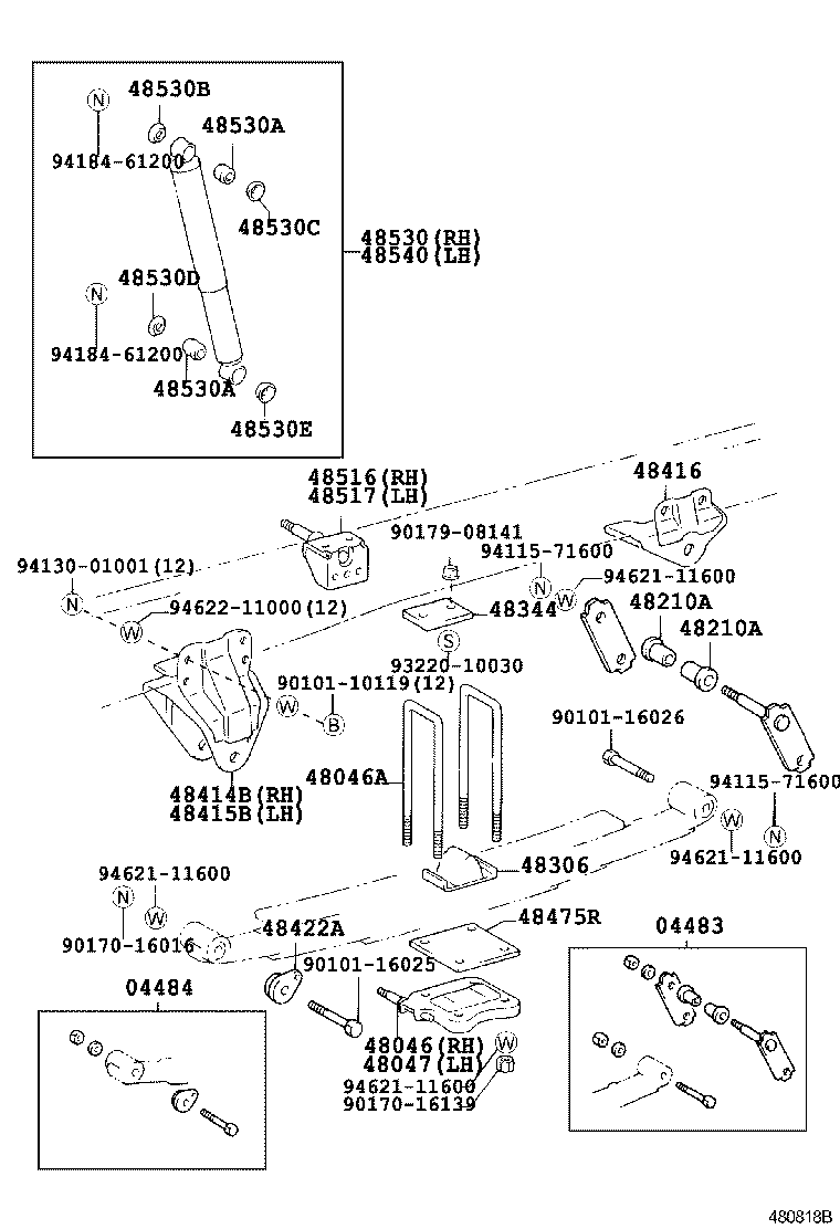  DYNA TOYOACE |  REAR SPRING SHOCK ABSORBER