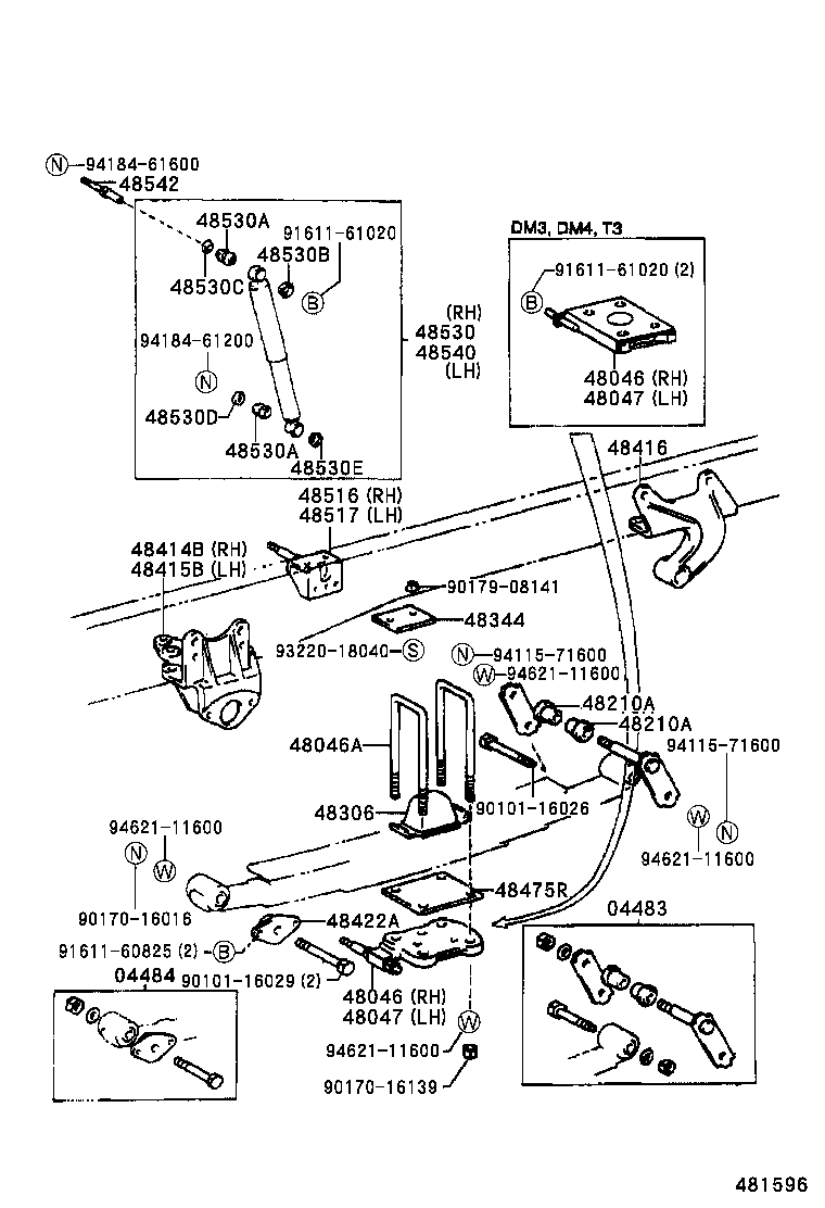  DYNA TOYOACE |  REAR SPRING SHOCK ABSORBER