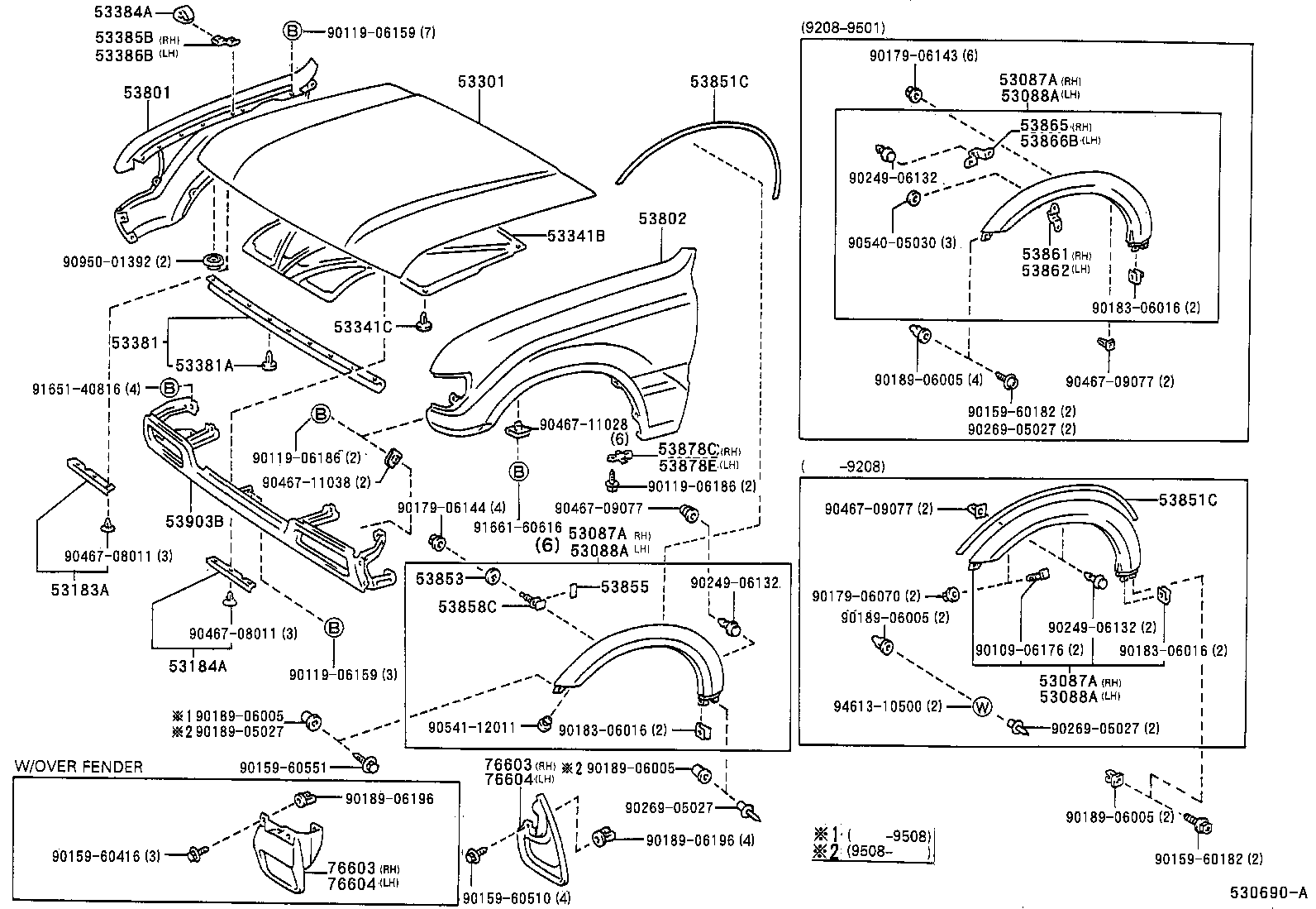  LAND CRUISER VAN |  HOOD FRONT FENDER