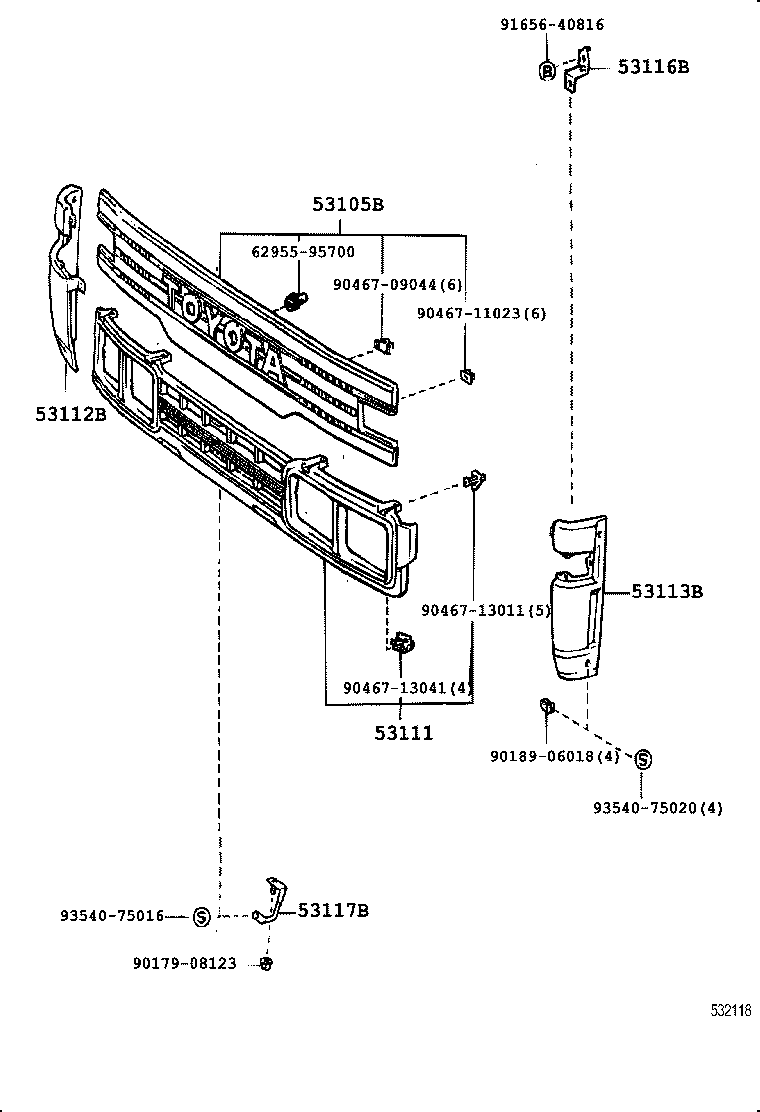  DYNA TOYOACE |  RADIATOR GRILLE