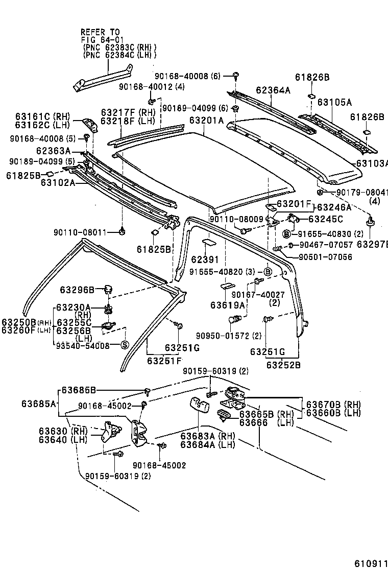  SUPRA |  ROOF PANEL BACK WINDOW GLASS