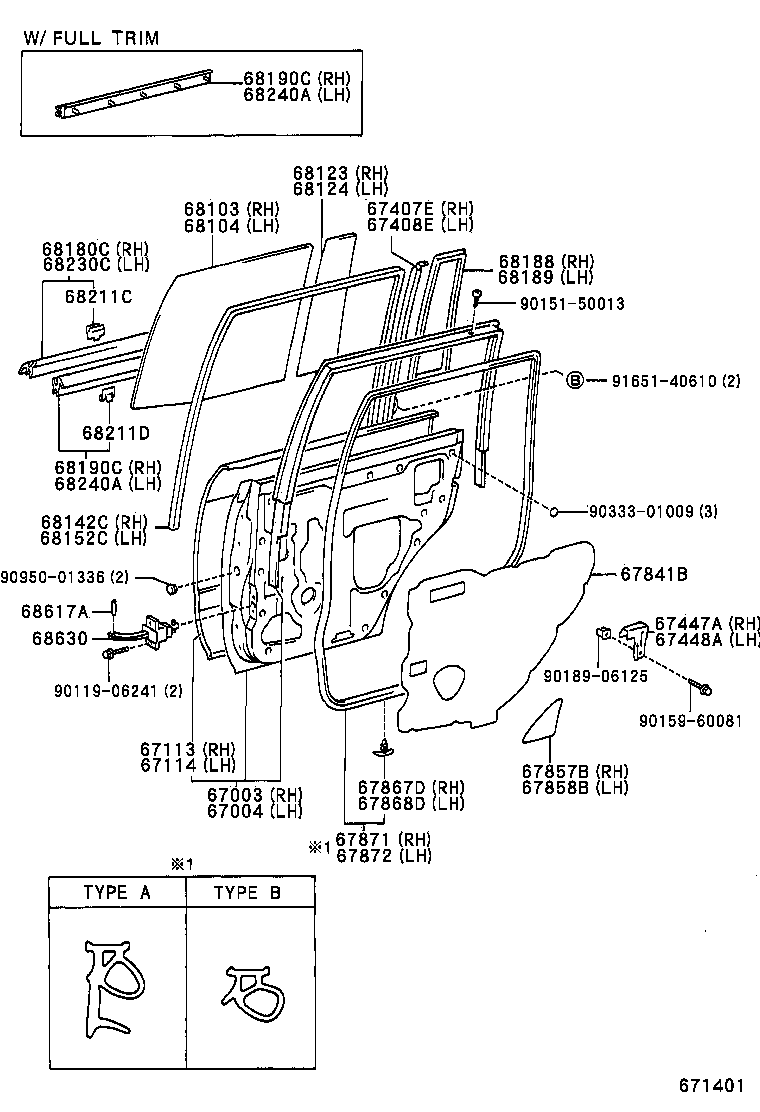  LAND CRUISER VAN |  REAR DOOR PANEL GLASS