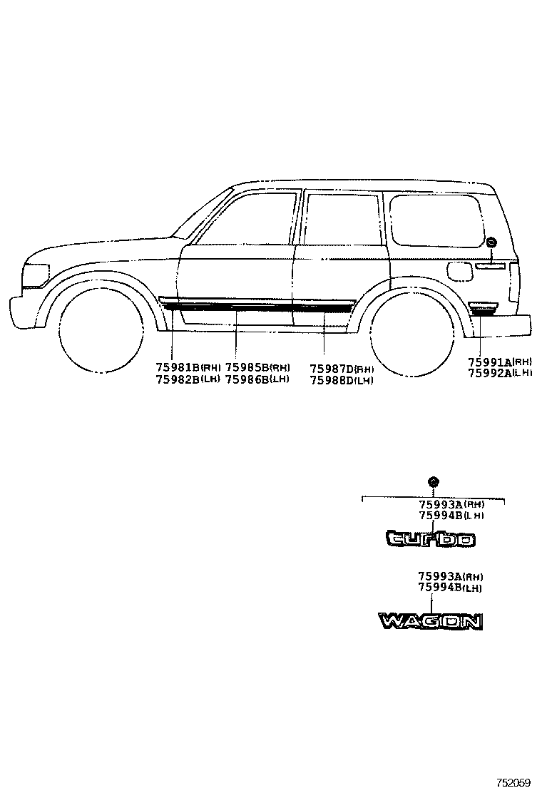  LAND CRUISER VAN |  BODY STRIPE